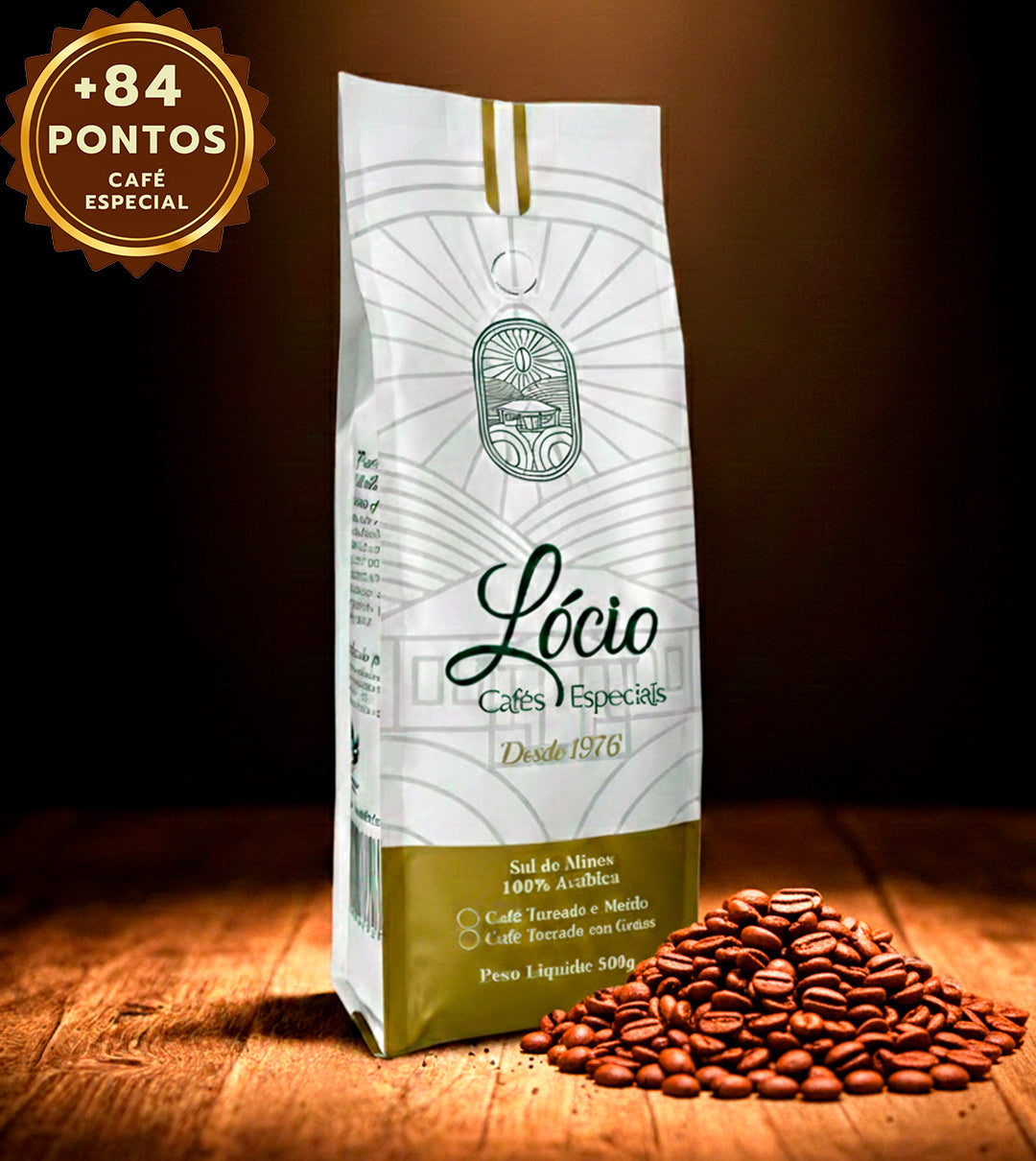 Café Especial +84 Pts Lócio 500g Sul de Minas