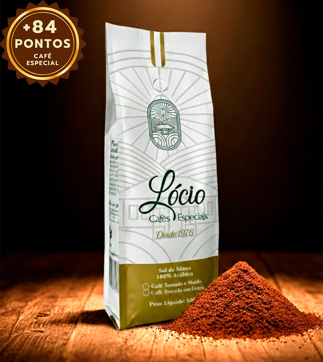 Café Especial +84 Pts Lócio 500g Sul de Minas