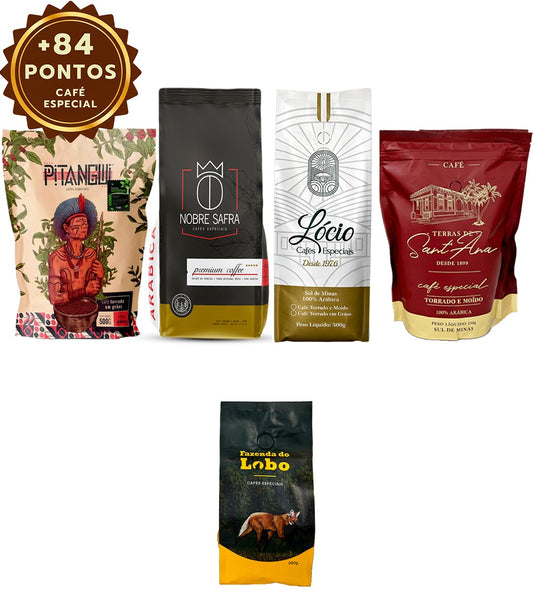 Kit Café Especial 2,25 kg Sul de Minas Arábica 4x 500g 1x 250g Farm Coffee