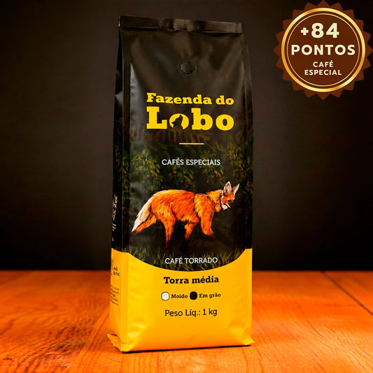 Café Especial +84 Pts Fazenda Do Lobo 1kg Sul de Minas