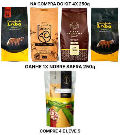 Kit Promoção Café Especial 250g - Compre 4 leve 5