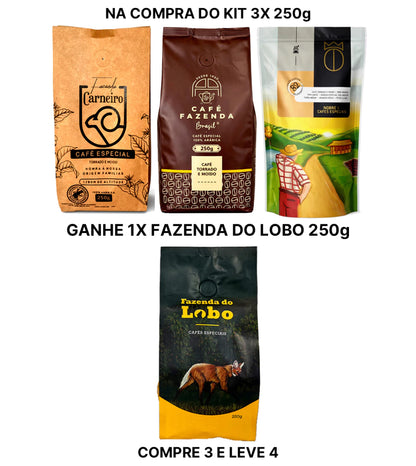 Kit Promoção Café Especial 250g - Compre 3 leve 4