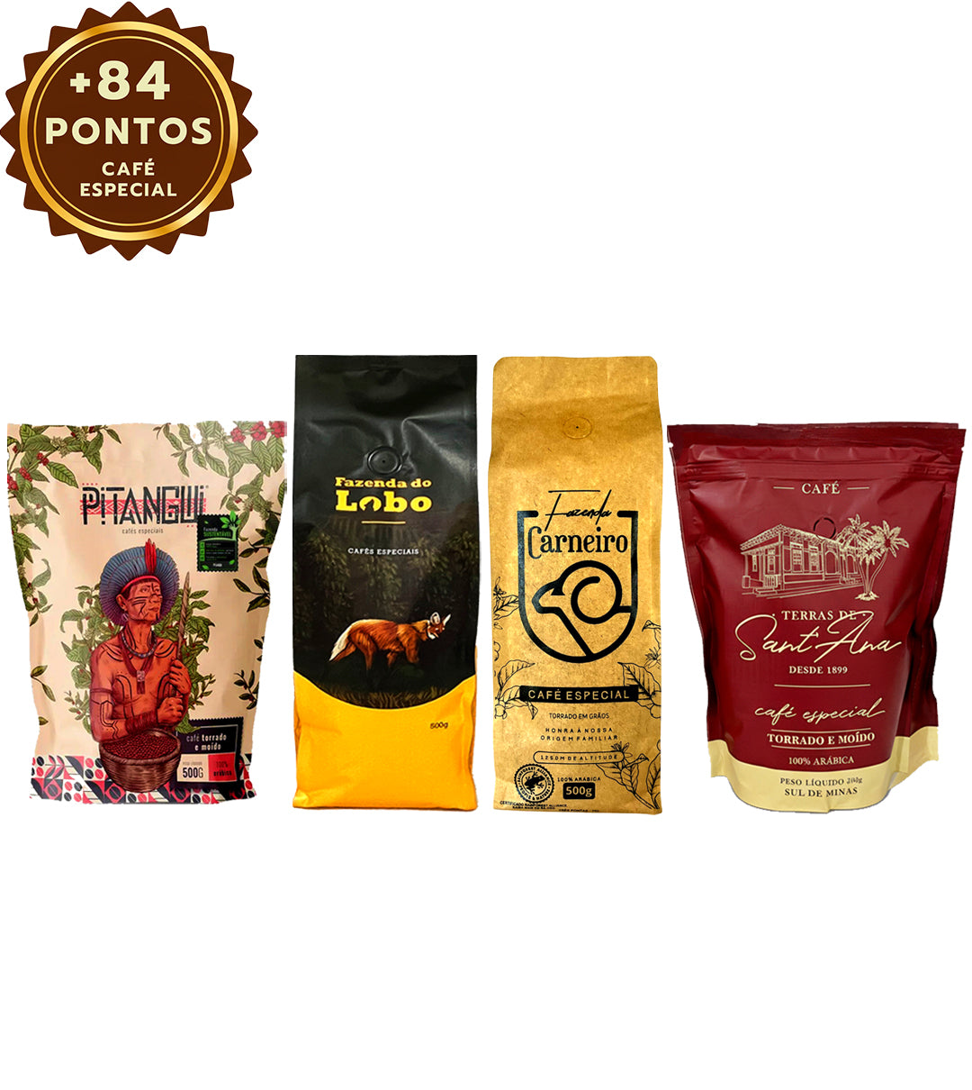 Kit Degustação 2kg Café Especial Sul de Minas 4x 500g