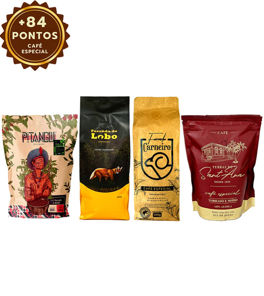 Kit Degustação 2kg Café Especial Sul de Minas 4x 500g