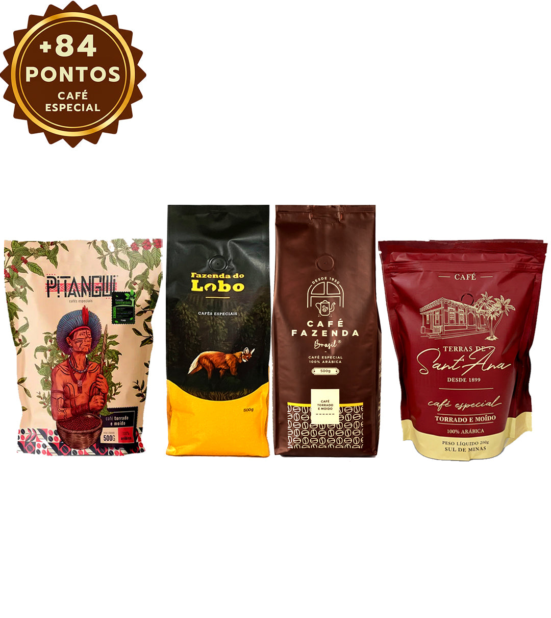 Kit Degustação 2kg Café Especial Sul de Minas 4x 500g