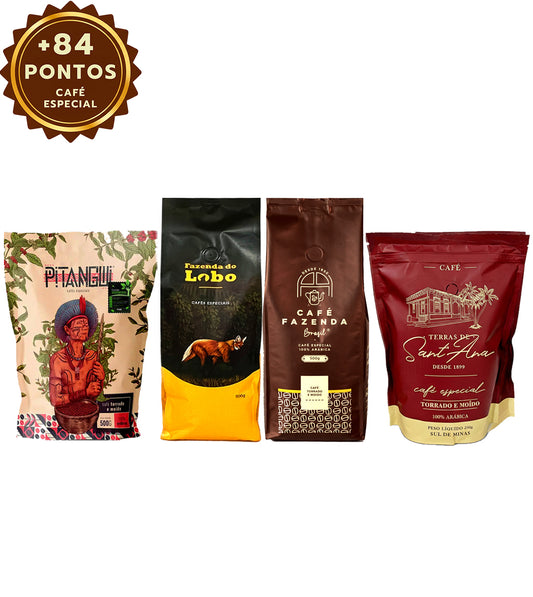 Kit Degustação 2kg Café Especial Sul de Minas 4x 500g