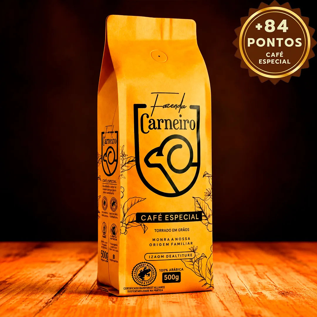 Café Especial Fazenda Carneiro 500g Sul de Minas Arábica 84 Pontos Farm Coffee