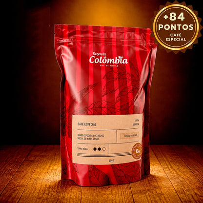 Café Especial Colômbia 500g Origem Arábica 84 Pontos Farm Coffee