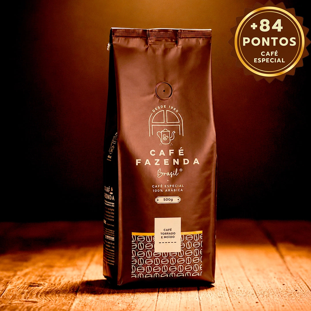 Café Especial Fazenda Brasil 500g Sul de Minas Arábica 84 Pontos Farm Coffee