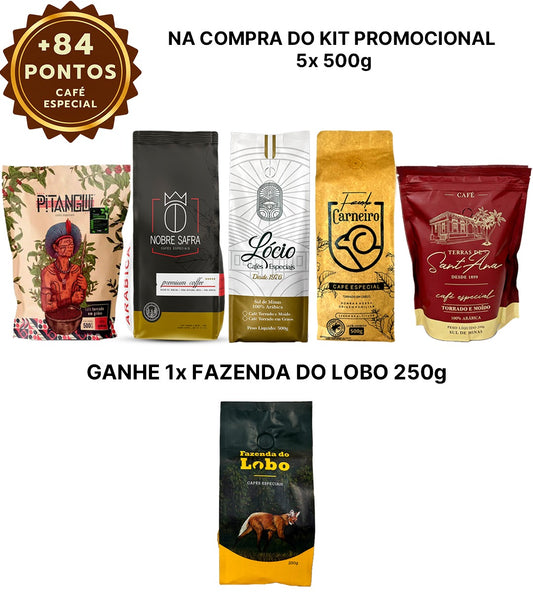 Kit Promocional 2,750 kg Café Especial Sul de Minas 5x 500g 1x 250g