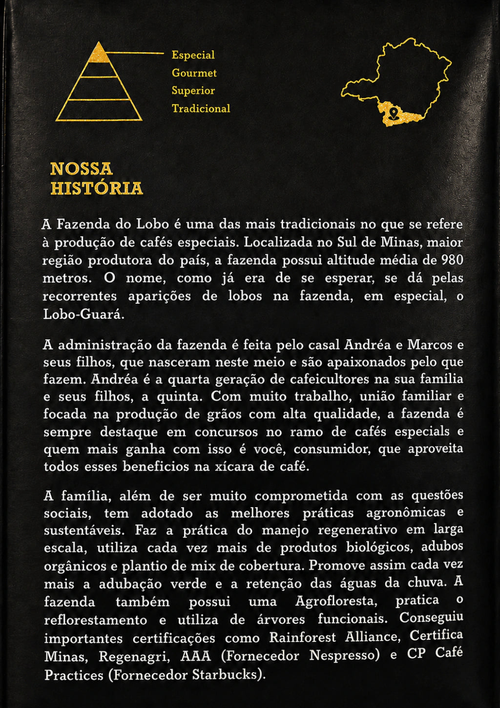 Café Especial +87 Pts Fazenda Do Lobo 250g Sul De Minas Gerais