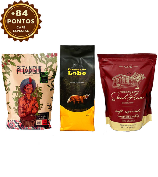 Kit Degustação 1,5kg Café Especial Sul de Minas 3x 500g