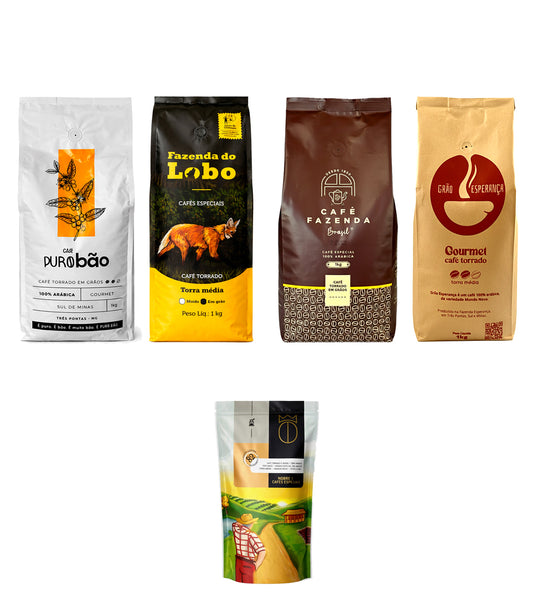 Kit Promocioal Especial 4,250kg - 4x1kg 1x250g - Em Grãos